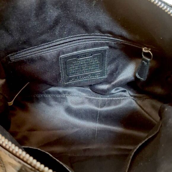 Coach Ashley Op Art Black Satchel Patent Leather Trim Purse – Removable Strap De - Picture 7 of 9